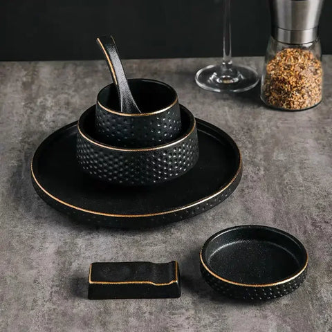 Ceramic Vinegar Dish 3.5 Inches Dipping Dishes Household Soy Sauce Snack Plate White Black Seasoning Small Bowl Kitchen