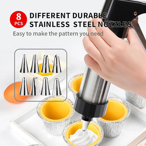 13 Cookie Shapes 8 Cream Shapes Stainless Steel Squeezing Shaping Tool Cake Nozzles Mold Sets Cookie Making Pastry Extruder