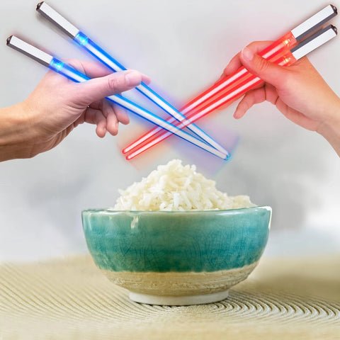 1 Pair StarWar Theme LED Lightsaber Luminous Chinese Chopsticks Reusable Washable Detachable Sushi Chopsticks Kitchen Tableware