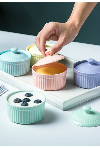 Hot Sale New Small Ceramic Cooking Pots with Lid Home Used Steamed Egg Stew Soup Pot Cheap Oven Hotpot Casserole Thermal Cooker