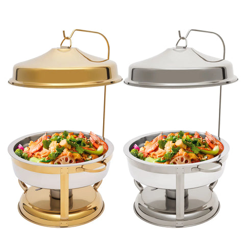 Dish Buffet Set, Stainless Steel Chafing Dishes with Top Lid&Catering food Warmers for Party/Restaurants/Hotels