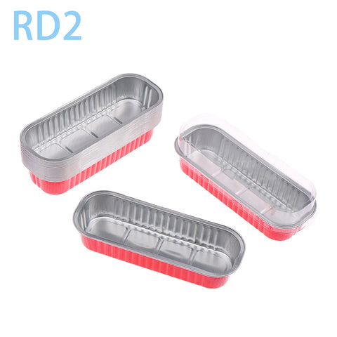 10Pcs Mini Loaf Pans With/Without Lids 6.8OZ Rectangle Aluminum Foil Baking Pans Reusable Mini Bread Containers Muffin Tins