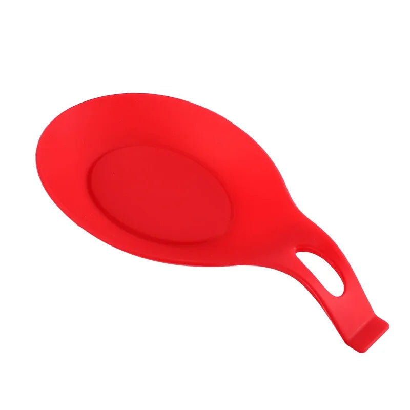 Silicone Spoon Rest Spatula Holder Heat Resistant Utensil Placemat Tray Kitchen Tools Spatula Resting Kitchen Accessories