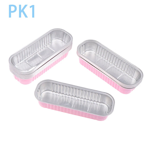 10Pcs Mini Loaf Pans With/Without Lids 6.8OZ Rectangle Aluminum Foil Baking Pans Reusable Mini Bread Containers Muffin Tins