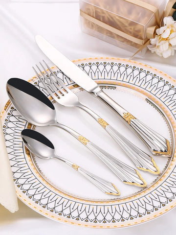 16 Piece 304 Stainless Steel Hollow Handle Wedding Cutlery Set Banquet Flatware Set For Any Occasion