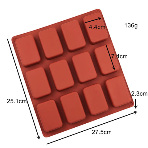 Silicone Rectangle Cake Pan Square Soap Molds Pudding Muffin Loaf Brownie Cornbread Mould