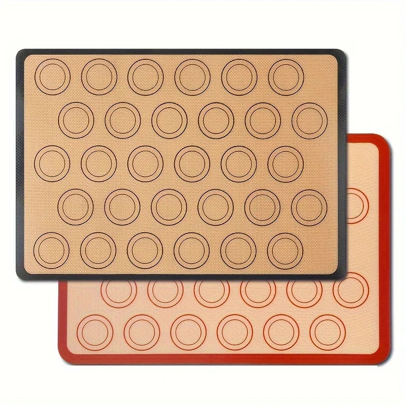 Silicone Baking Mat For Oven, Non-Stick Macaron Silicone Mat For Baking, Reusable Heat Resistant Half Sheet Baking Mat