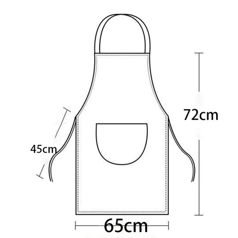 Kitchen Household Waterproof and Oil-proof Men and Women New Apron Cooking Baking Waterproof Oilproof Aprons Hand-wiping