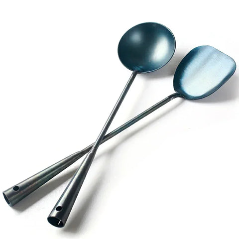 Chinese Iron Wok and Frying Pan Traditional Handmade Wok No Coating Non-stick Cookware For Gas Stove Thickened  Kitchen Woks