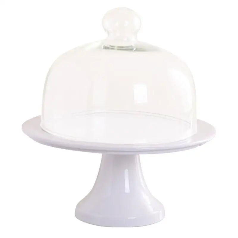 Cake Stand Plate Display Platter Ceramic Dessert Desert Serving Macaron Round Cloche Clear Acrylic Holder Footed Dome Tray With