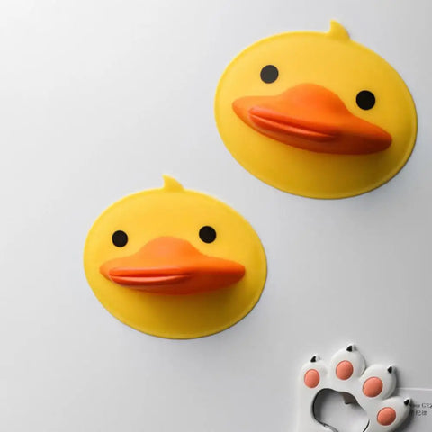 2Pc Silicone Anti-scalding Gloves Little Yellow Duck Cartoon BBQ Heat Insulation Oven Mitts Potholder Gloves Kitchen Accessories