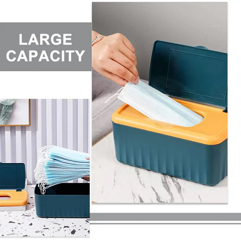 1Pcs Dustproof Wet Tissue Box with Lid Baby Nappy Wet Tissue Storage Holder Dispenser for Home Car Office Paper Tissue Organizer