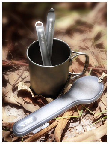 NexTool Titanium Spoon Spork Outdoor Portable Reusable Camping Tableware Case EDC Environmental Picnic Cookware Cutlery