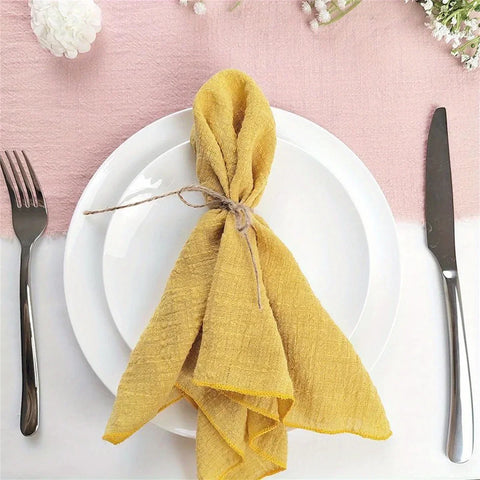 Hotel Serving Cloth Napkins 42x42cm Cotton Fabric Serviette Kitchen Tea Table Towels for Farmhouse Wedding Decoration
