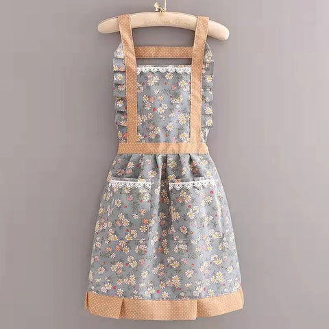 Cute Maid Outfit, Oil and Stain Resistant Apron with Waistband, Kitchen and Restaurant Work Clothes