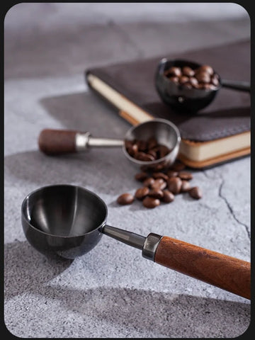 1 Pcs Walnut Wooden Measuring Spoon Scoop Coffee Beans Bar Kitchen Home Baking Tool Measuring Cup Measuring Tools for Kitchen