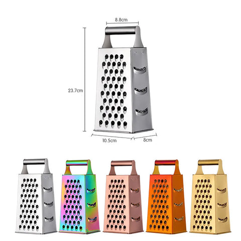 Four-Sided Stainless Steel Grater Shredder Vegetables Manual Cheese Peeler Cutter Slicer Chopper Kitchen Tools