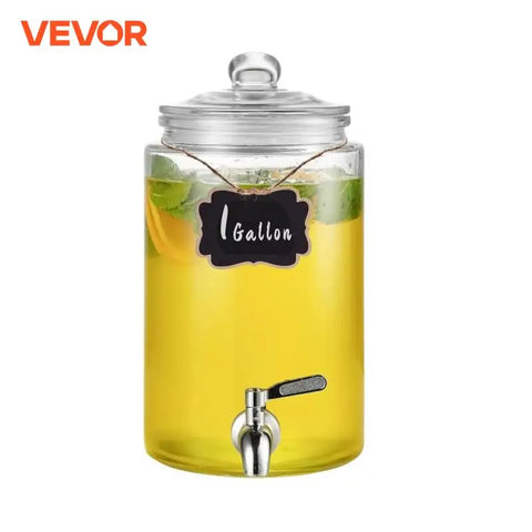 Beverage Dispenser Drink Dispensers for Parties Glass Juice Dispenser Stainless Steel Spigot Iced Tea Dispenser