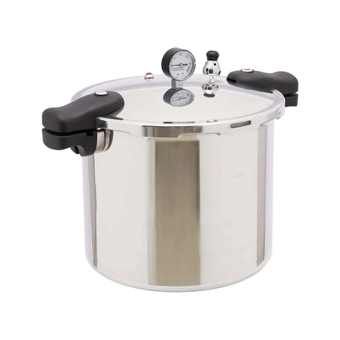 23 Quart Pressure Canner and Cooker with Pressure Gauge 10PSI Explosion Proof Safety Valve Extra-Large Size