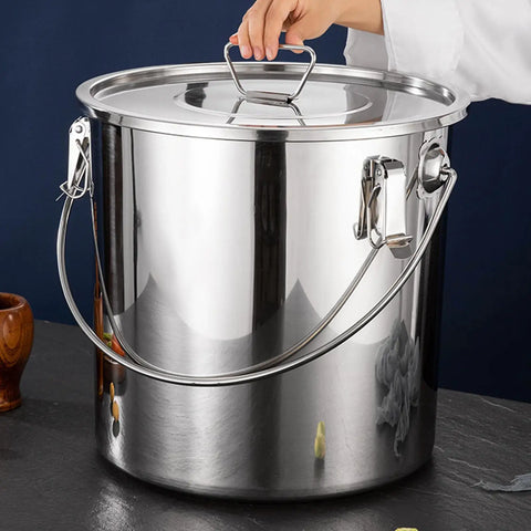 Stainless Steel Stockpot Large Soup Pot Induction Pot Canning Pasta Pot for Household Composite Bottom Stockpot Cookware