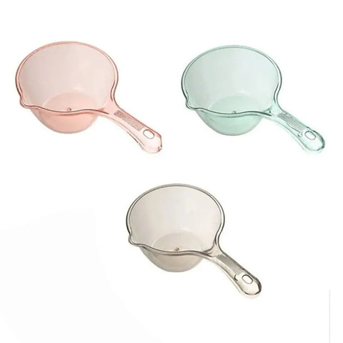 Thickened Anti-fall Water Ladle Transparent Shampooing Water Scoop Bath Water Spoon Large Capacity Long Handle Big Water Dipper