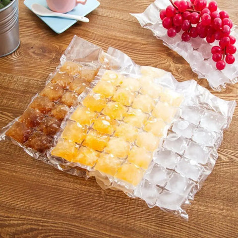 10pcs Disposable Ice Cube Tray Mold Supplementary Cocktail Makes Ice Bag Convenient Quickly Multi-function Juice Drink Food Tool