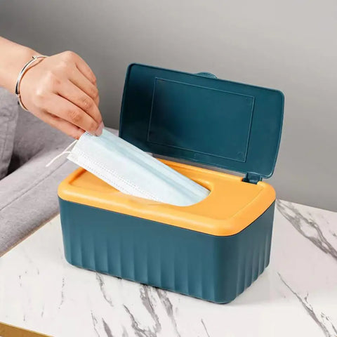 1Pcs Dustproof Wet Tissue Box with Lid Baby Nappy Wet Tissue Storage Holder Dispenser for Home Car Office Paper Tissue Organizer