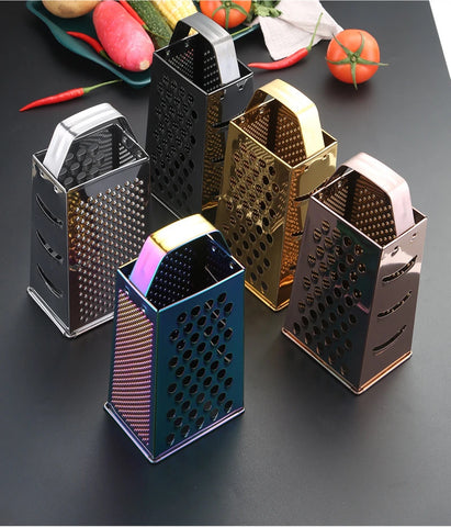 Four-Sided Stainless Steel Grater Shredder Vegetables Manual Cheese Peeler Cutter Slicer Chopper Kitchen Tools