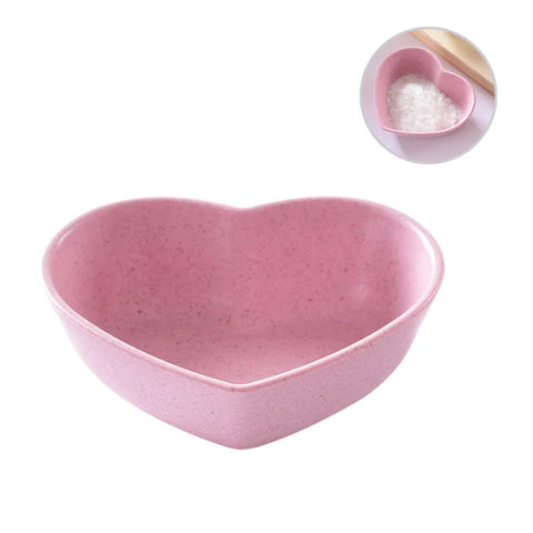 4 Pcs Sauce Dipping Bowls Appetizer Plates Condiment Dish Heart-shaped Tasting Dishes