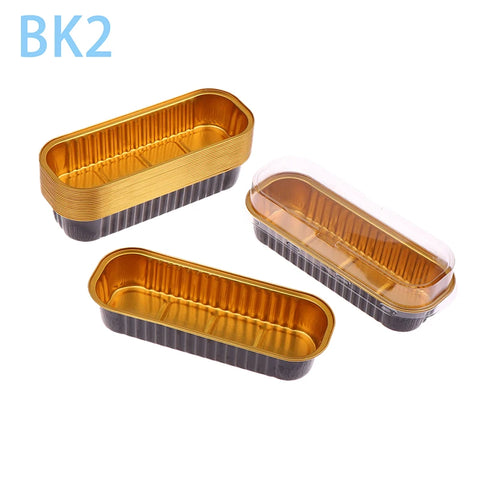 10Pcs Mini Loaf Pans With/Without Lids 6.8OZ Rectangle Aluminum Foil Baking Pans Reusable Mini Bread Containers Muffin Tins