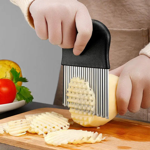 French Fry Carrot Vegetable Creates Strips Wavy Slicer Peeler Waffle Chopper Stainless steel Potato Crinkle Cutter