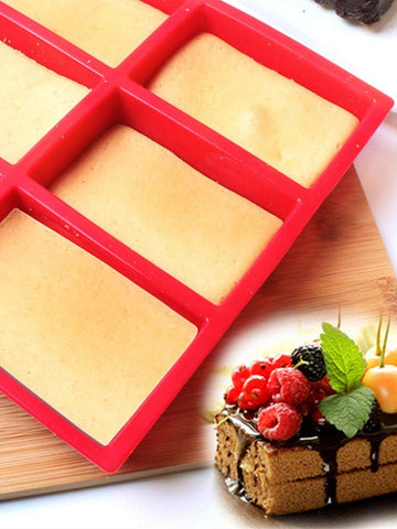 Silicone Rectangle Cake Pan Square Soap Molds Pudding Muffin Loaf Brownie Cornbread Mould