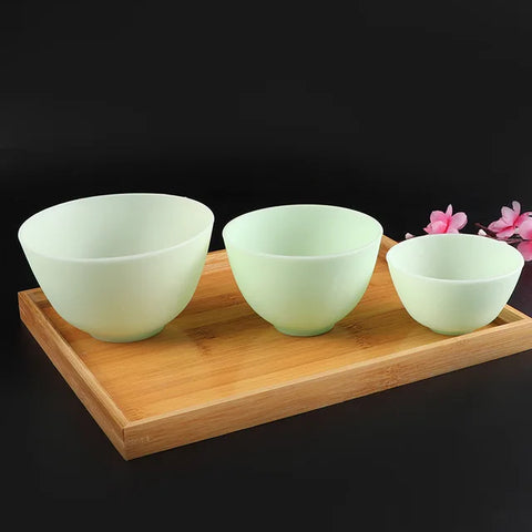 3 Sizes Odorless Anti-Drop Silicone Bowl Facial Mask Mixing Prep Measuring Salt Sauce Sugar Butter Dressing Bowl