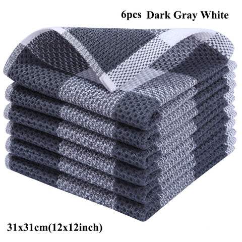 100% Cotton Dishcloth For Kitchen Towel Home Ultra Soft Absorbent Dish Cloth Reusable Clean Tool Microfiber Kitchen Towel