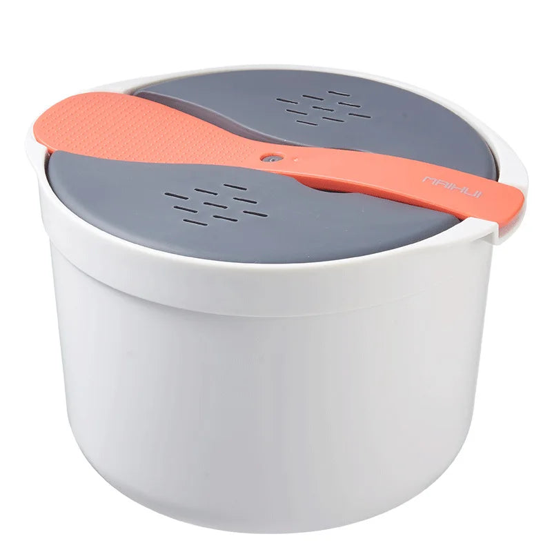 Microwave Oven Rice Cooker Portable Food Container Multifunction Steamer Rice Cooker Bento Lunch Box Steaming Utensils