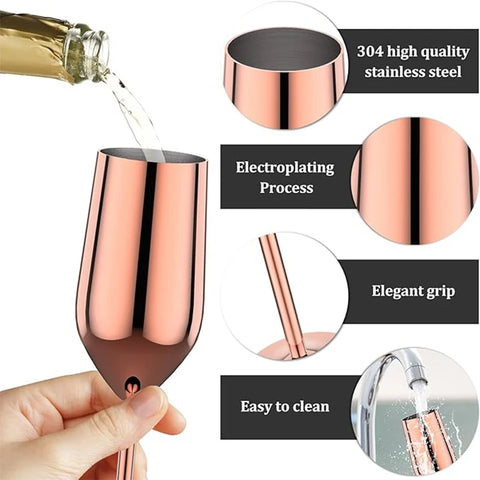 Stainless steel wine glasses unbreakable metal cocktail glasses 220ml for drinking cocktails and wine in the bar and at bar Cup