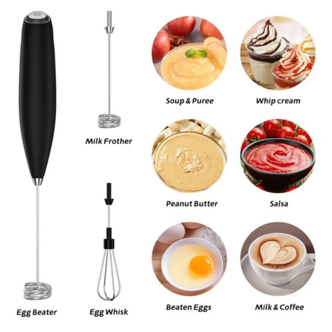 Electric Milk Whisk, Mini Handheld Milk Whisk, Kitchen Tool for Coffee, Cappuccino, Latte, Mocha