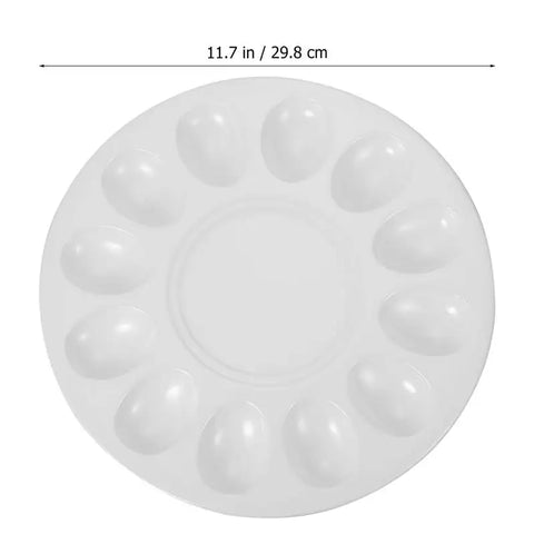 Ceramic Snail Platter Serving Tray Round Ruffle Egg Tray Deviled Egg Plate Escargot Snail Dish Soup Spoons Ceramic