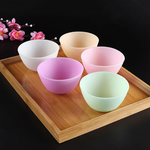 3 Sizes Odorless Anti-Drop Silicone Bowl Facial Mask Mixing Prep Measuring Salt Sauce Sugar Butter Dressing Bowl