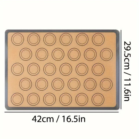 Silicone Baking Mat For Oven, Non-Stick Macaron Silicone Mat For Baking, Reusable Heat Resistant Half Sheet Baking Mat