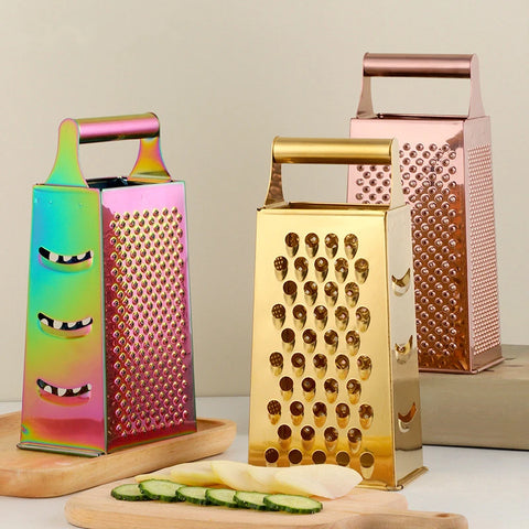 Four-Sided Stainless Steel Grater Shredder Vegetables Manual Cheese Peeler Cutter Slicer Chopper Kitchen Tools