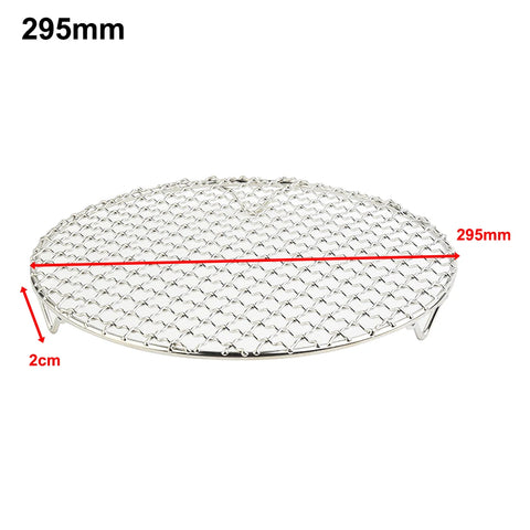 Round Baking Roasting Rack 201 Stainless Steel Wire Oven Grill Sheet Cake Cooking Tray Household Outdoor Camping BBQ Shelf