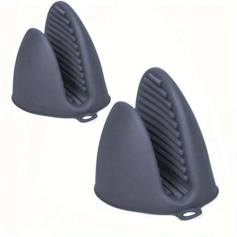 2 Pack Silicone Oven Mitts Pot Holders Sets for Kitchen Heat Resistant Small Kitchen Mittens Rubber Air Fryer Mitts Mini Pot Pin