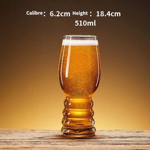 510ml Big Beer Glasses Lead-Free Crystal Glass Clear Pilsner Wheat Large  Beer Cup Super Schooner  Thick Cups for Club Bar Party