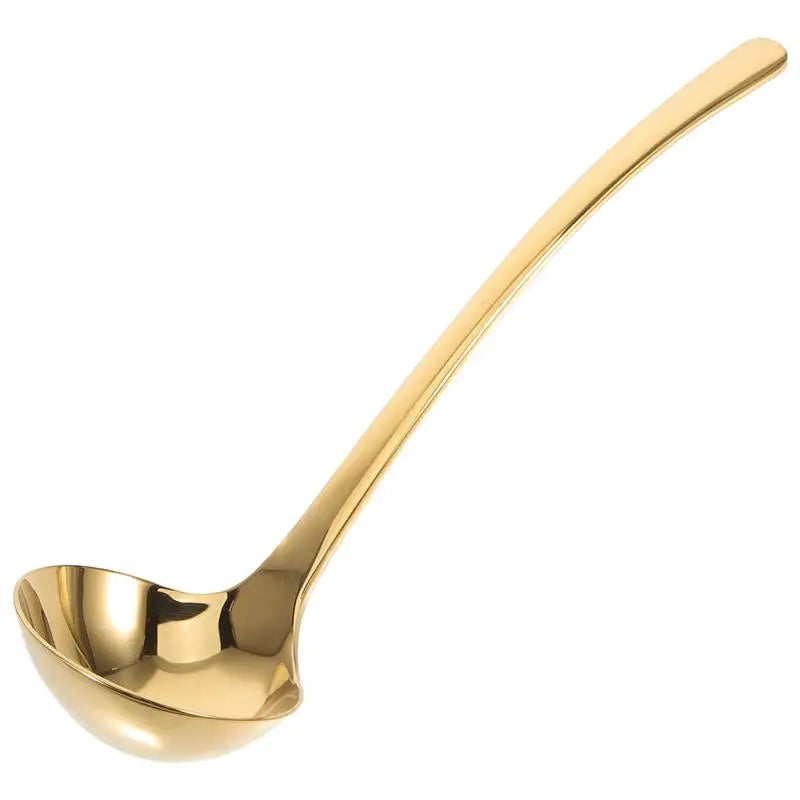 Stainless Steel Soup Ladle Handle: Sauce Ladle Serving Ladles Serving Scoop Mixing Spoon for Hotel Golden