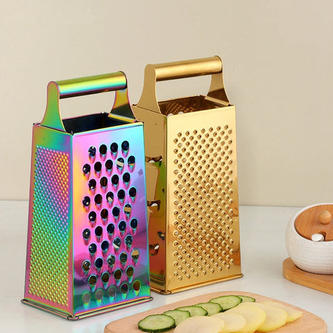 Four-Sided Stainless Steel Grater Shredder Vegetables Manual Cheese Peeler Cutter Slicer Chopper Kitchen Tools