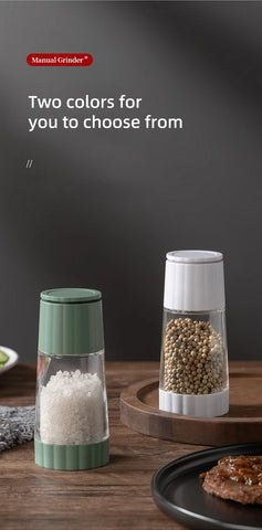 1PC Household Pepper Grinder Rotary Manual Sea Salt Pepper Seasoning Bottle Grinder Glass Seasoning Bottle.