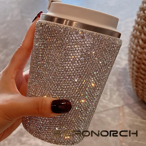 Sparkling Stainless Steel Insulated Cup Tumbler Coffee Cups Mug Travel Thermal Water Bottle Portable Car Thermos Vacuum Flask