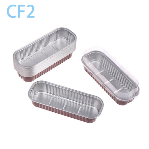 10Pcs Mini Loaf Pans With/Without Lids 6.8OZ Rectangle Aluminum Foil Baking Pans Reusable Mini Bread Containers Muffin Tins