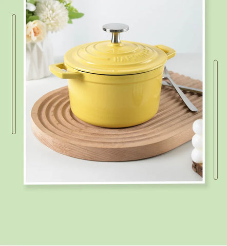 Enameled Mini Cast Iron Dutch Oven 1.5 Quart for Cooking Bake Bread Cast Iron Pot Casserole Dish Heavy Milk Pot Kitchen Stew Pot